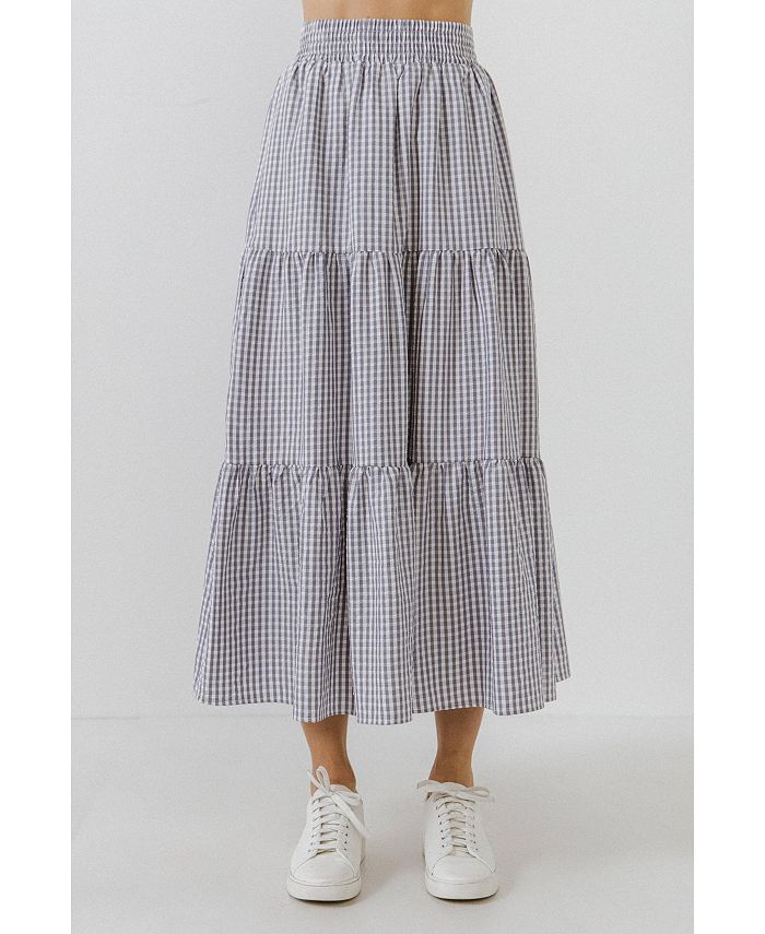 Anna-Kaci Women's Tiered Maxi Skirt with Flowing Pleated Panels and Soft Lightweight Drape for an Elegant, Airy Silhouette