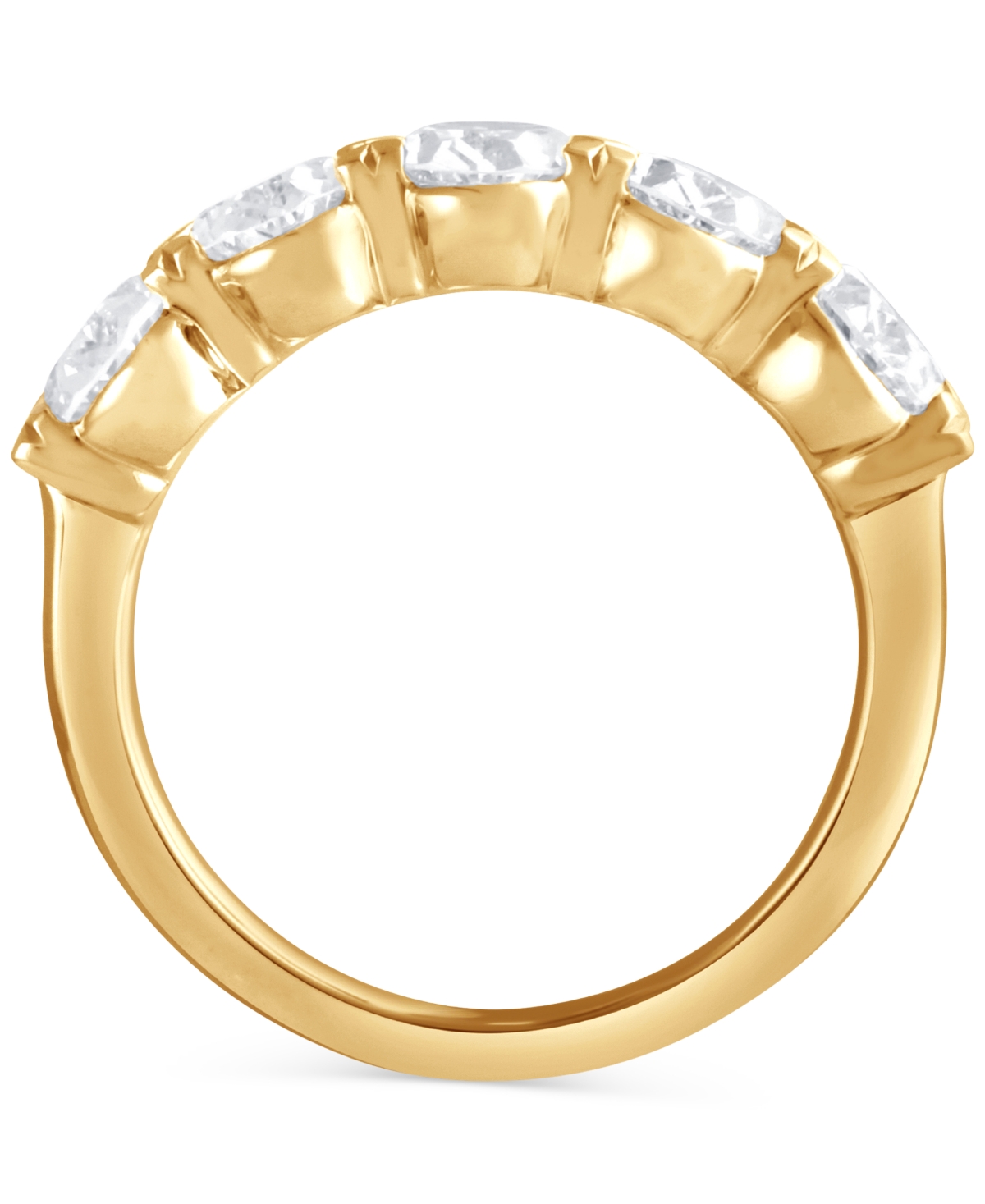 Badgley Mischka Certified Lab Grown Diamond Oval-Cut Band (3-1/2 ct. t.w.) in 14k Gold