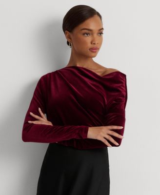 Lauren Ralph Lauren - Women's Pleated Velvet Off-the-Shoulder Top