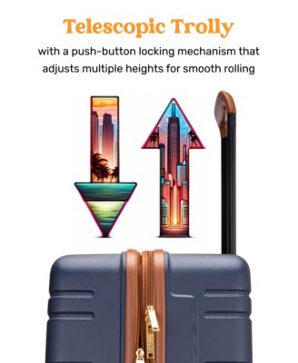 Brickell 3 Piece Expandable Retro Spinner Luggage Set