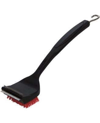 8011445 Cool-Clean Polypropylene Grill Brush with Scraper, Black & Red