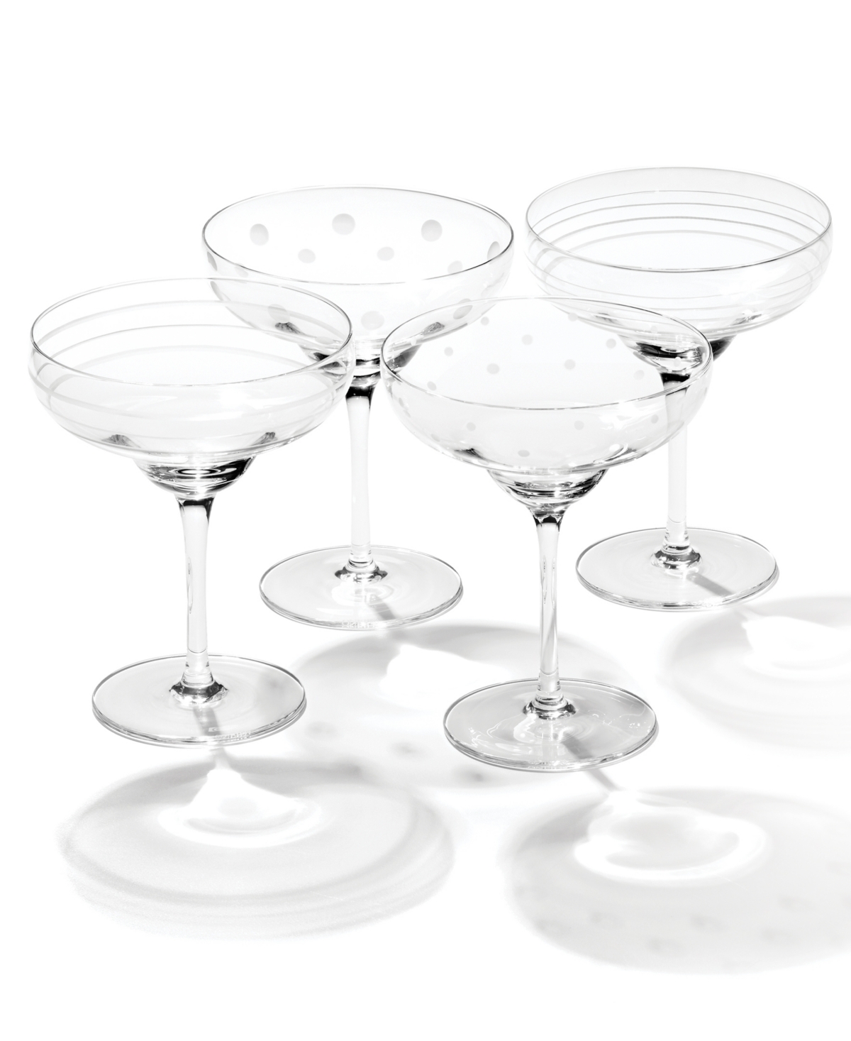 Oneida Mingle Margarita Glasses, Set of 4 - Clear and No Color