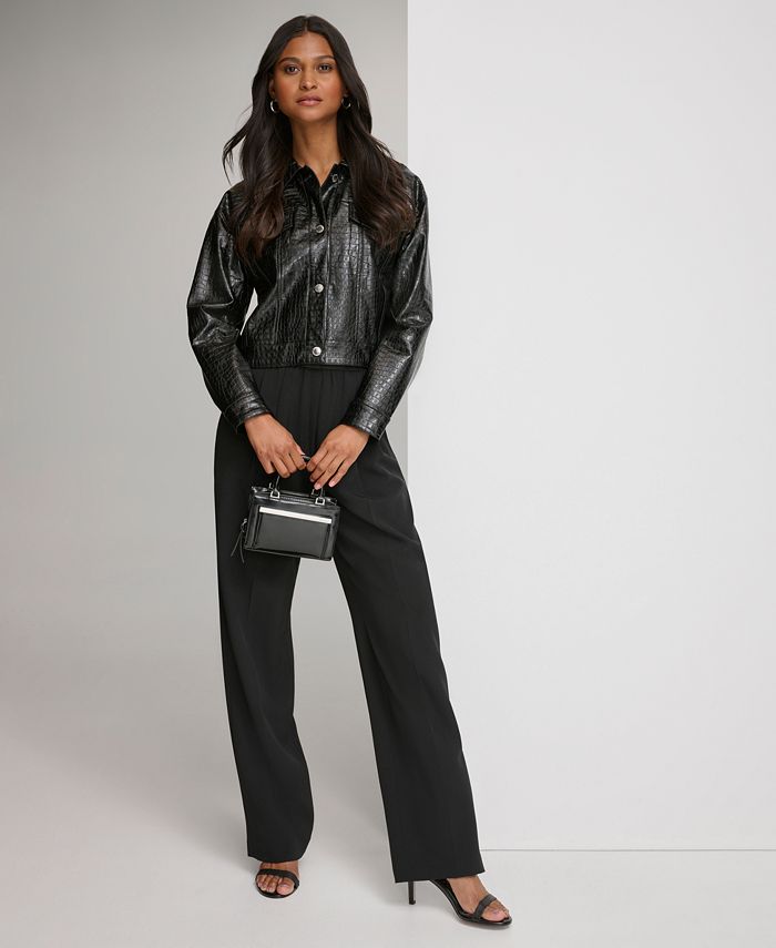Faux crocodile top jacket