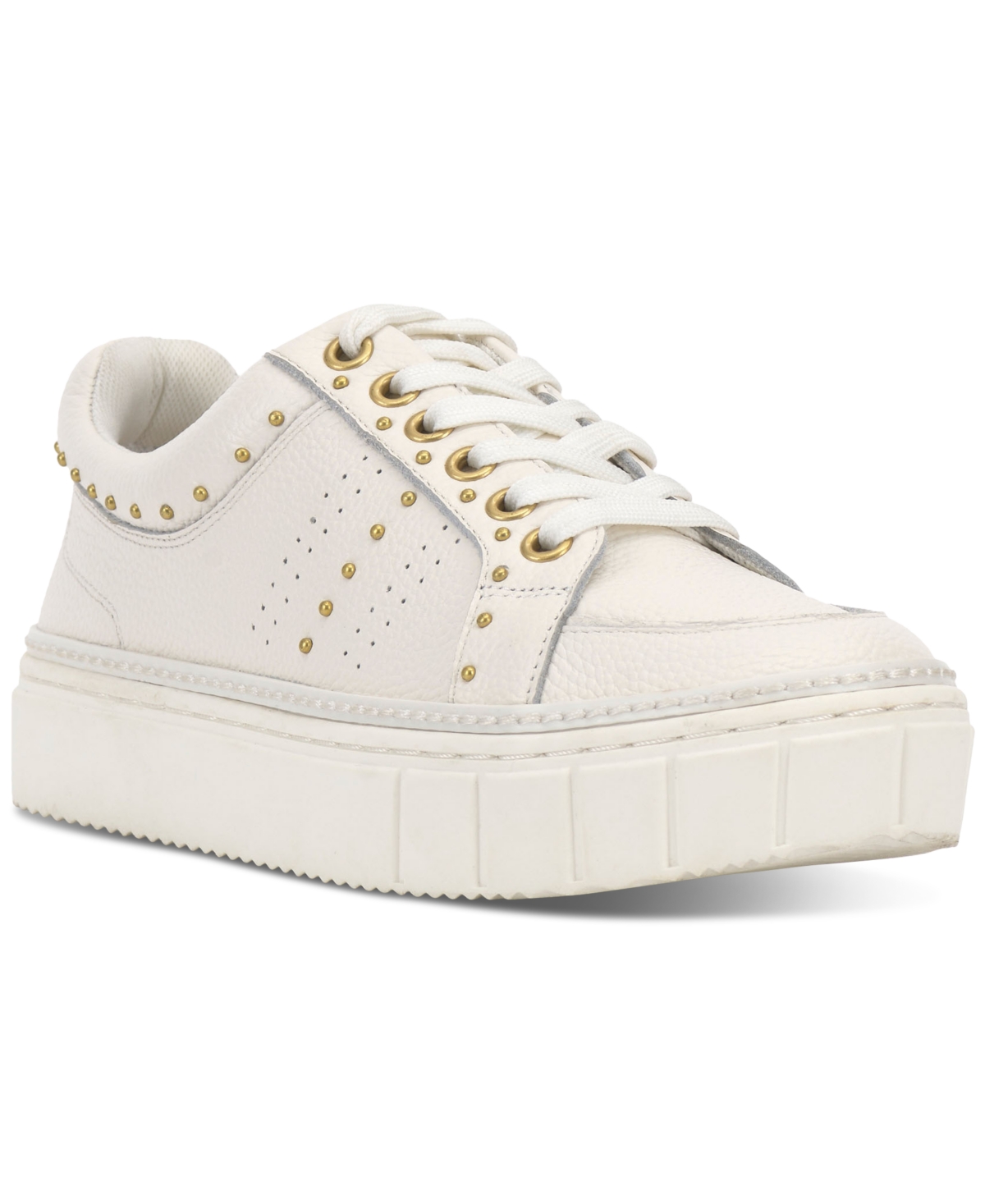 Rosanie Studded Lace-Up Sneakers - White