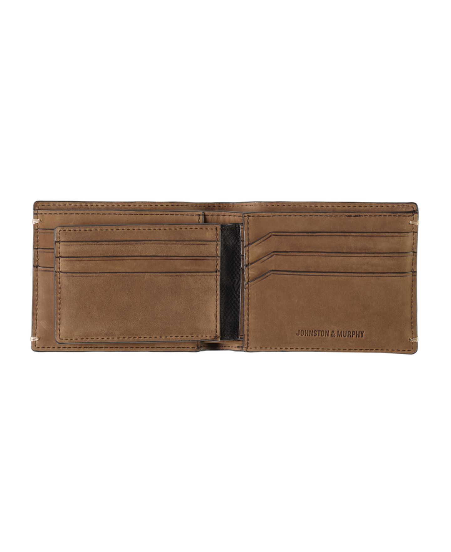 Мужской кошелёк Johnston & Murphy Jackson 2-in-1 Billfold Wallet, цвет: Рыжевато-коричневый — фото 4