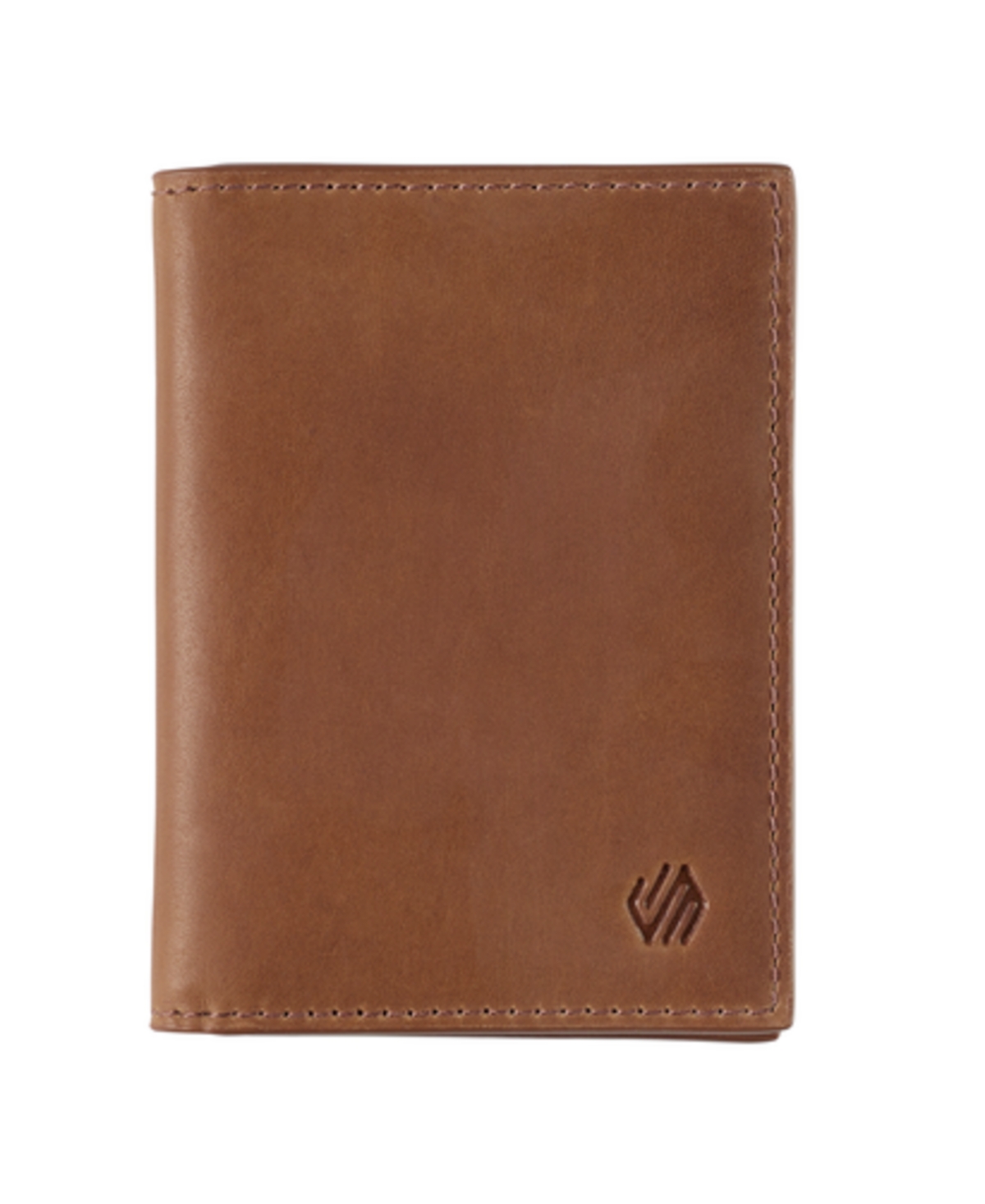 Johnston & Murphy Men's Rhodes Bifold Card Case In Tan Full Grain Leather