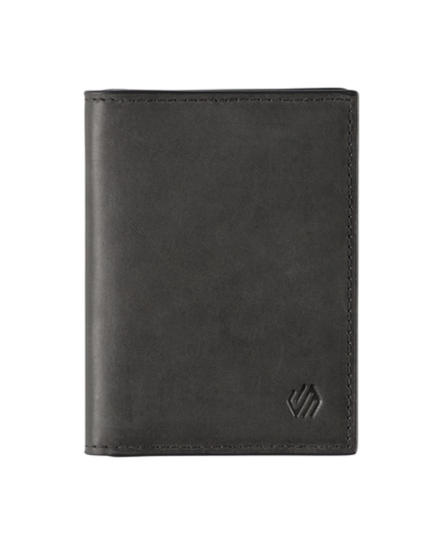 Мужской кошелёк Johnston & Murphy Rhodes Bifold Card Case, цвет: Чёрный кожаный — фото 1