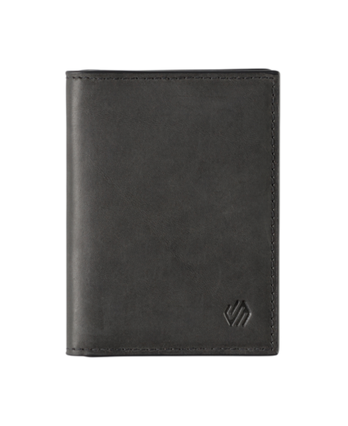 Men's Rhodes Bifold Card Case - Black Full Grain Leather