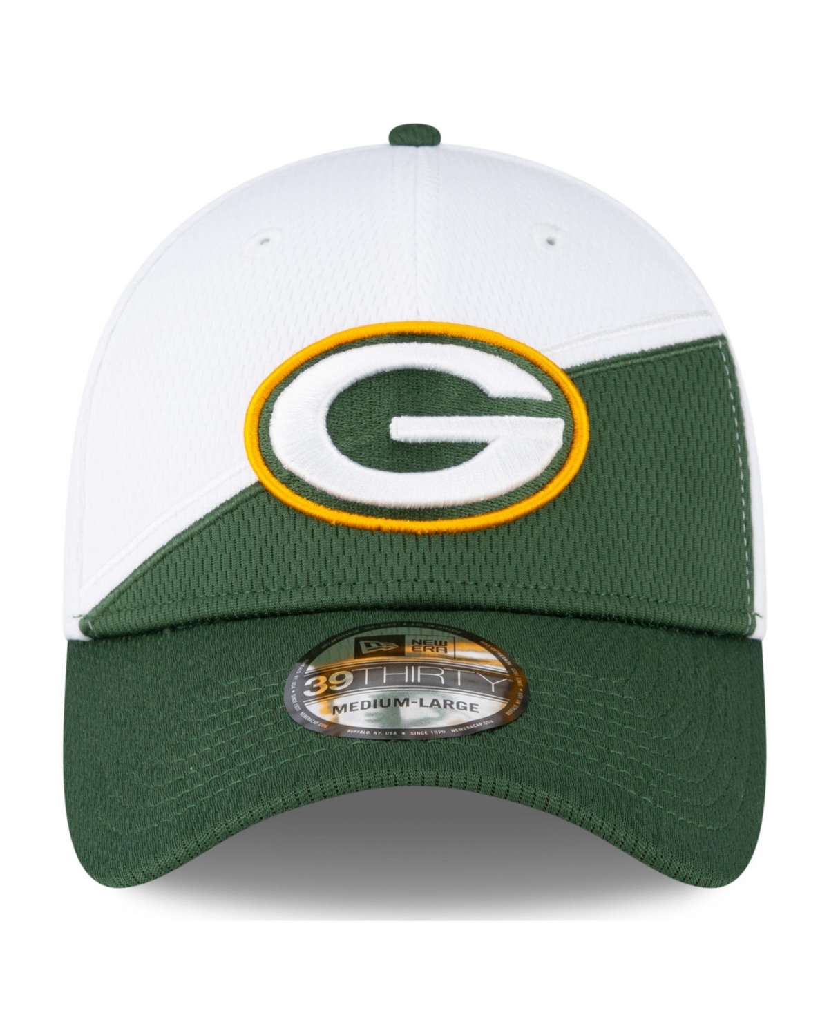 Shop New Era Men's  White, Green Green Bay Packers 2023 Nfl Sideline 39thirty Flex Hat In White,green