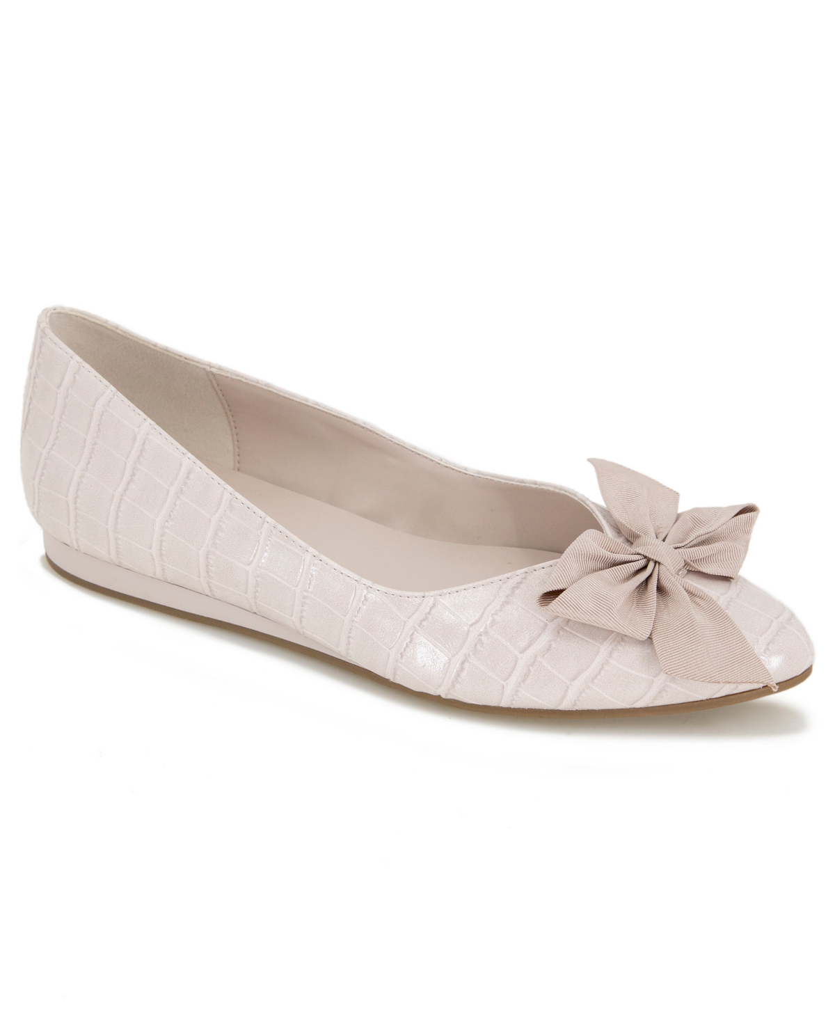 Kenneth Cole Reaction Women's Lily Bow Ballet Flats In Ecru