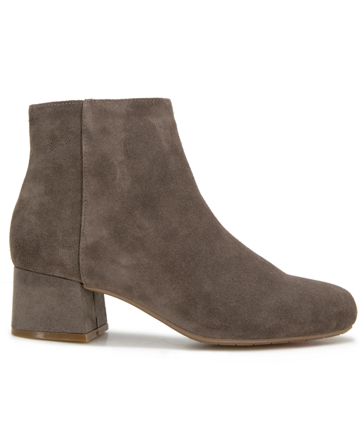 Kenneth Cole Reaction Women's Road Stop Block Heel Booties - Dark Taupe - Suede