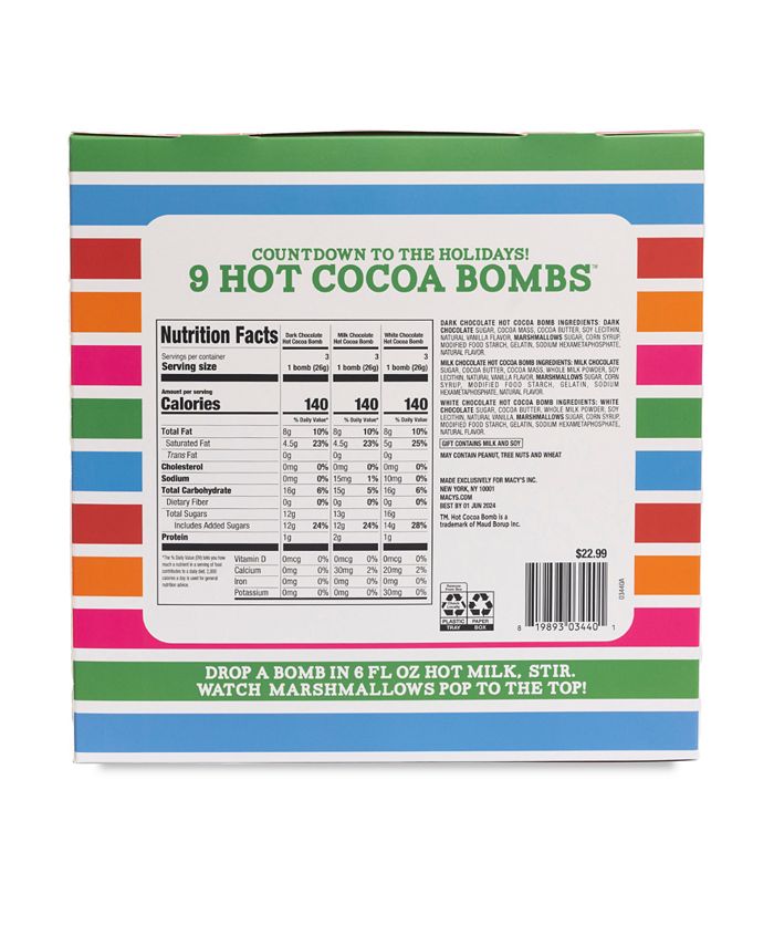 Macy's Candy Kitchen Holiday Hot Cocoa Bomb Set, 9 Pieces Macy's