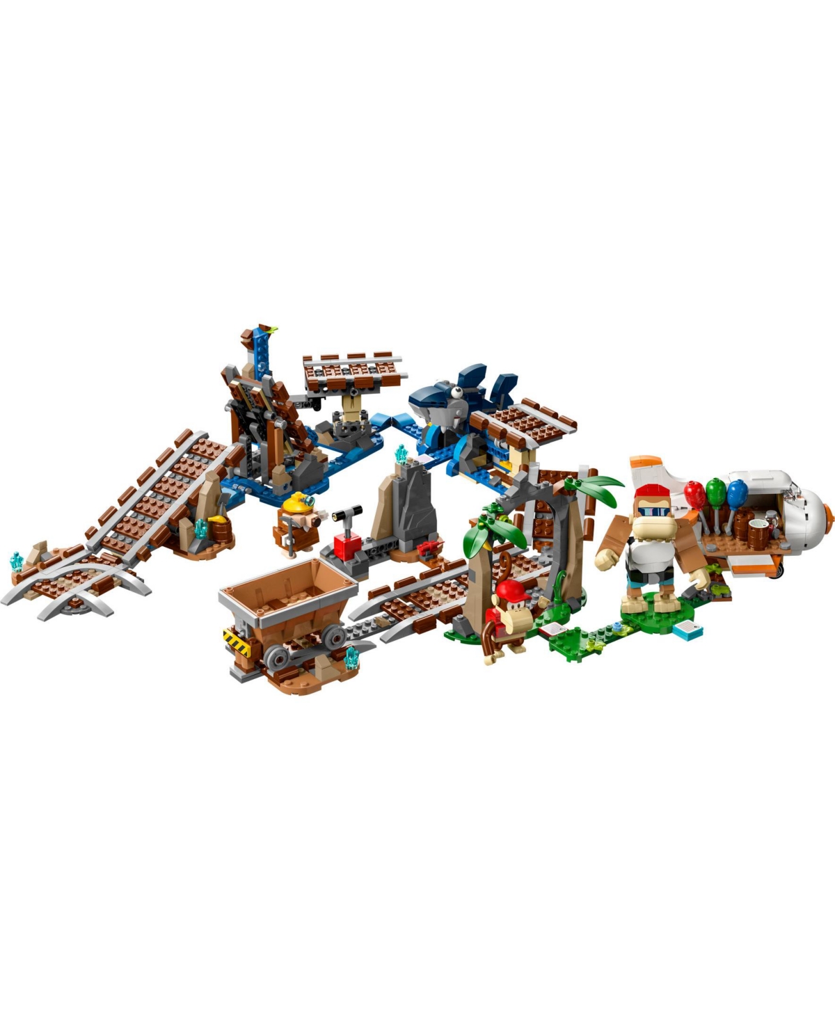 Shop Lego Super Mario 71425 Diddy Kong's Mine Cart Ride Expansion Toy Building Set In Multicolor
