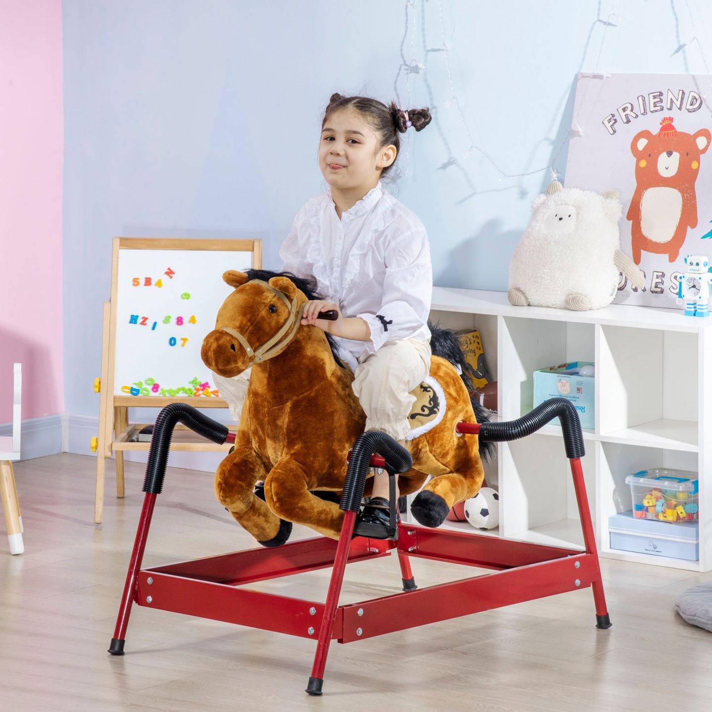Детская игрушка Qaba Spring Rocking Horse with Sound Effects, 132 lbs. Weight Capacity, Ages 5-12 — фото 2