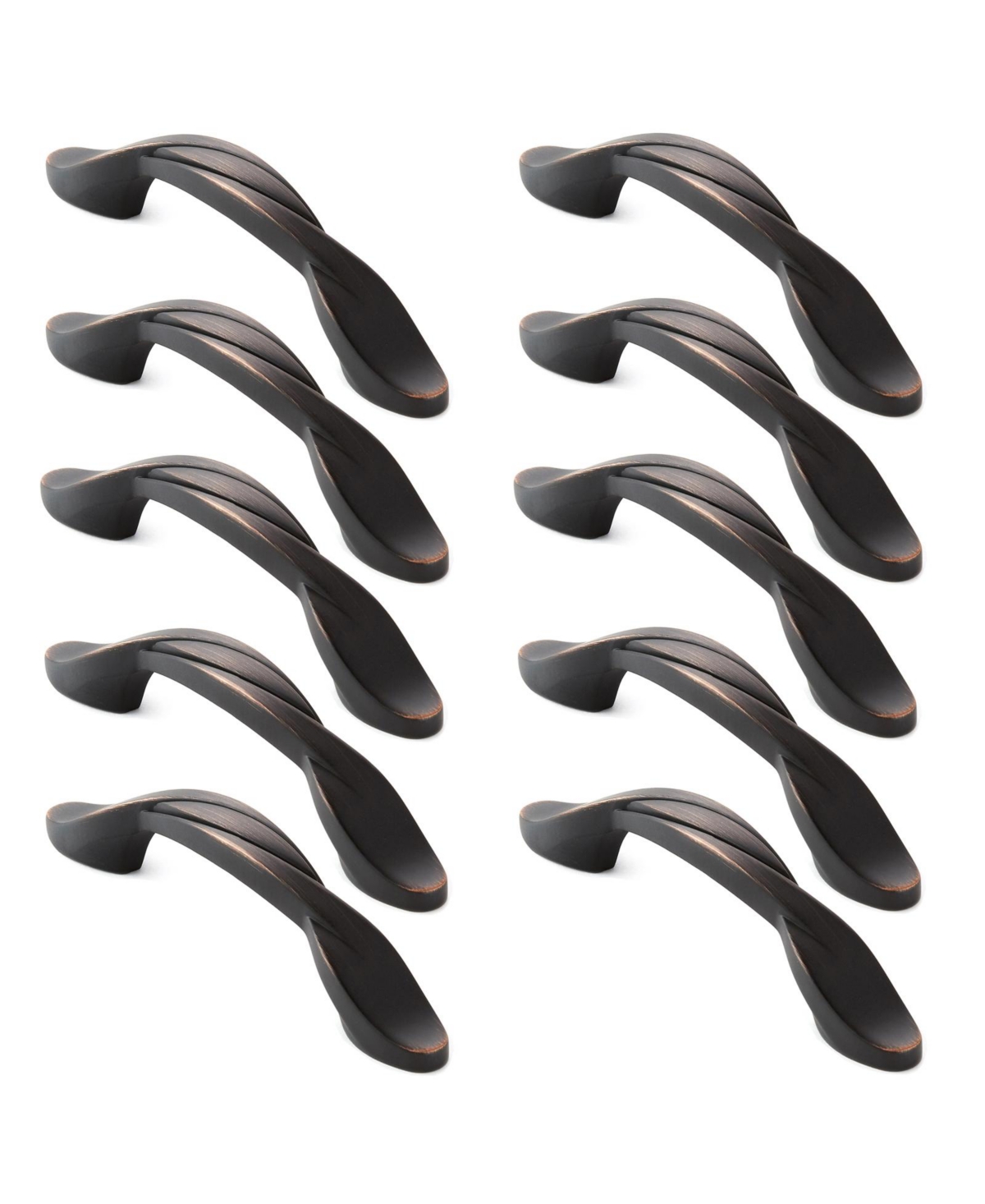 Cauldham 10 Pack Solid Braided Kitchen Cabinet Pulls Handles (3