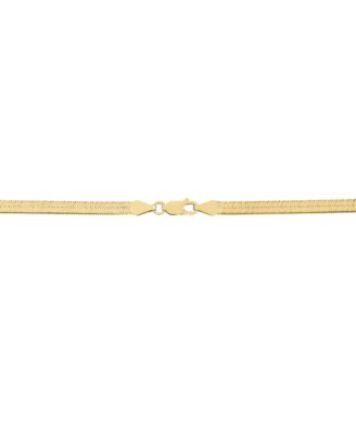 Polished & Beveled Herringbone Link 22" Chain Necklace in 18k Gold-Plated Sterling Silver & Sterling Silver 