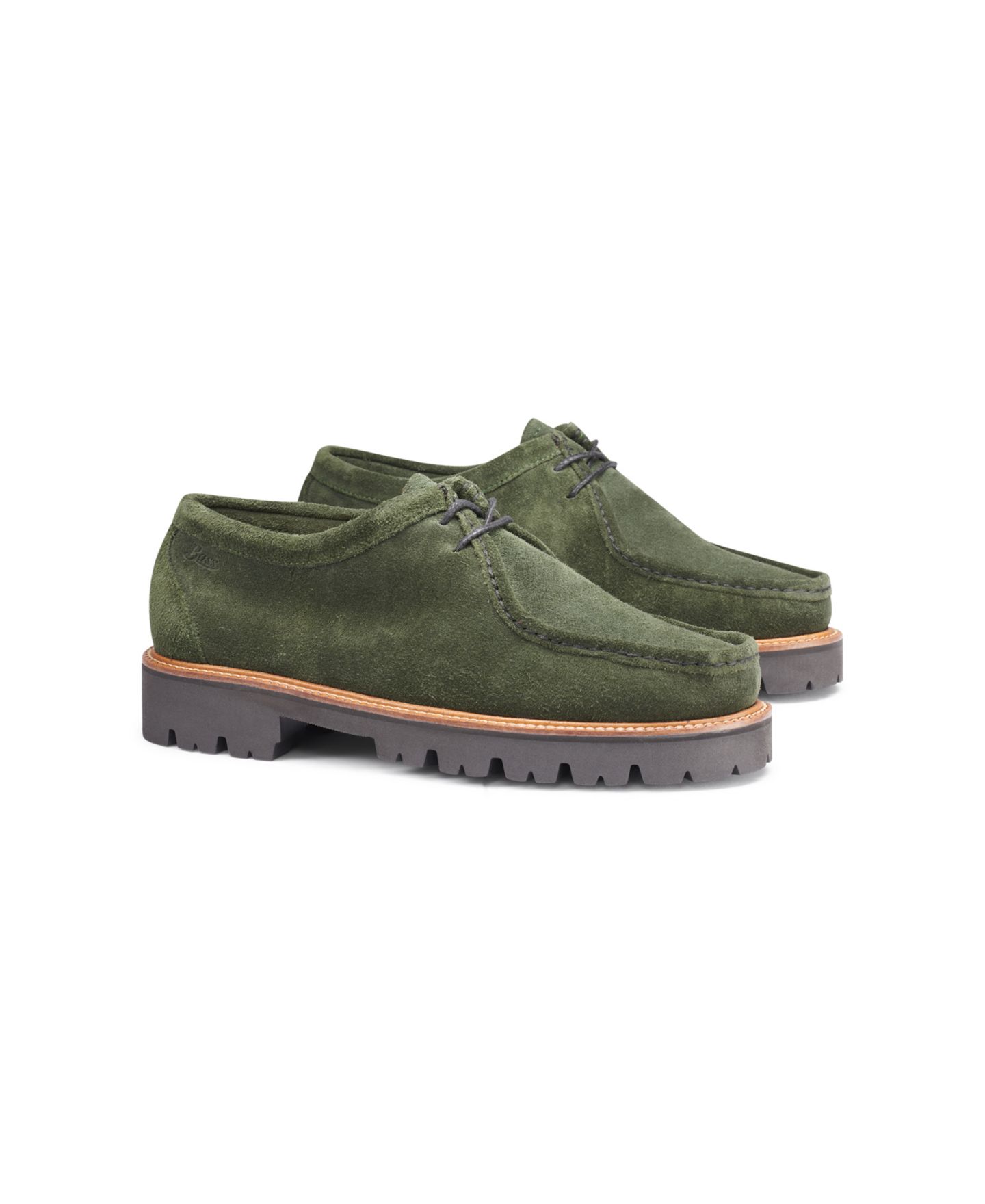 Мужские туфли G.H.BASS Wallace Moc Hand Sewn, цвет: Зелёный — фото 1