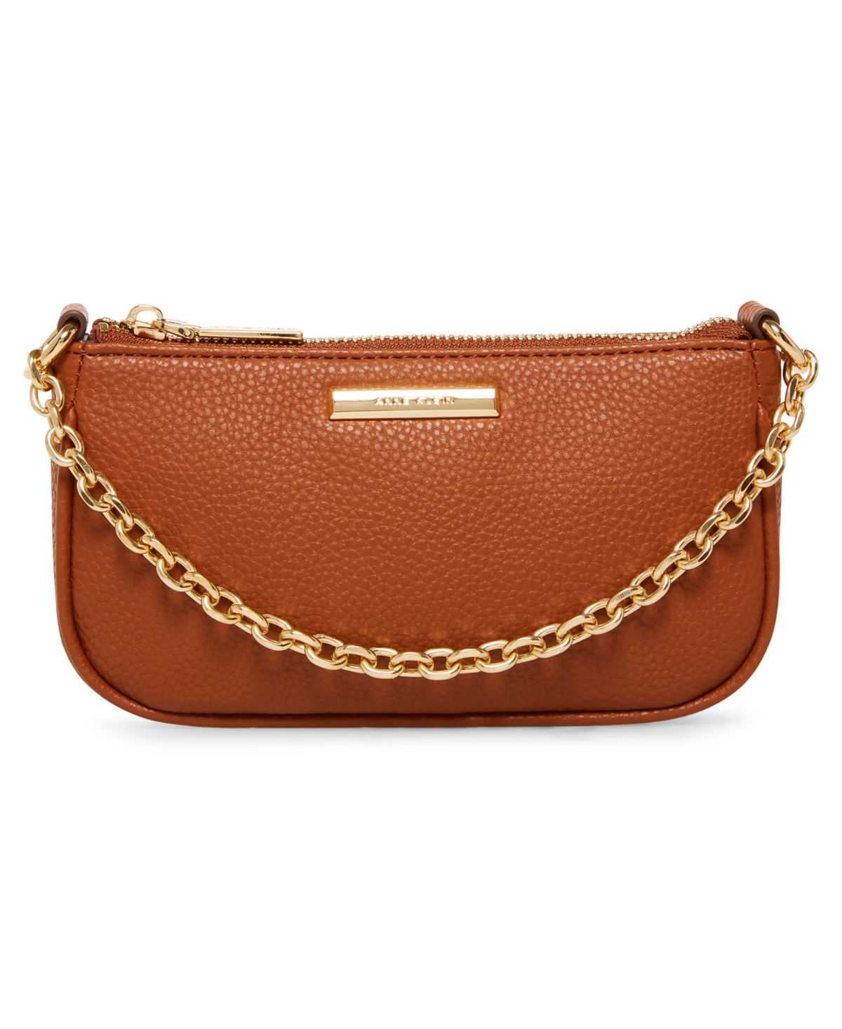 Anne Klein Small Crossbody With Chain Swag In Brown