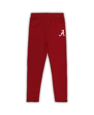 Preschool Girls Heathered Gray, Crimson Alabama Crimson Tide Forever Love T-shirt and Leggings Set