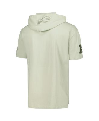 Men's Light Green Buffalo Bills Neutrals Short Sleeve Pullover Hoodie
