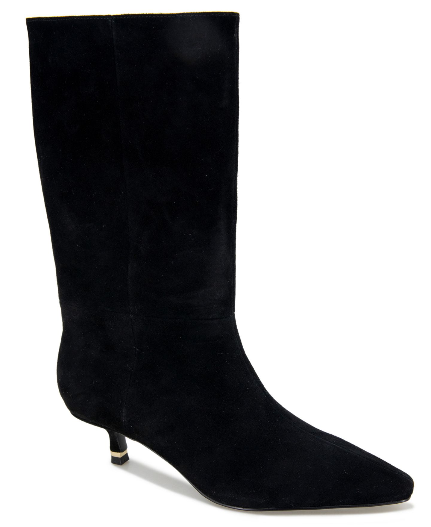 Женские ботинки Kenneth Cole New York Meryl Kitten Heel, цвет: Чёрный замшевый — фото 1