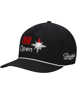 Men's Black 3M Open Rope Snapback Hat