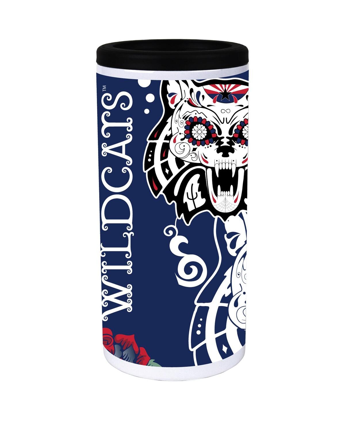 Indigo Falls Arizona Wildcats Dia Stainless Steel 12 oz Slim Can Cooler In White