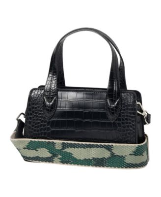 August Croc-effect Faux Leather Crossbody Bag