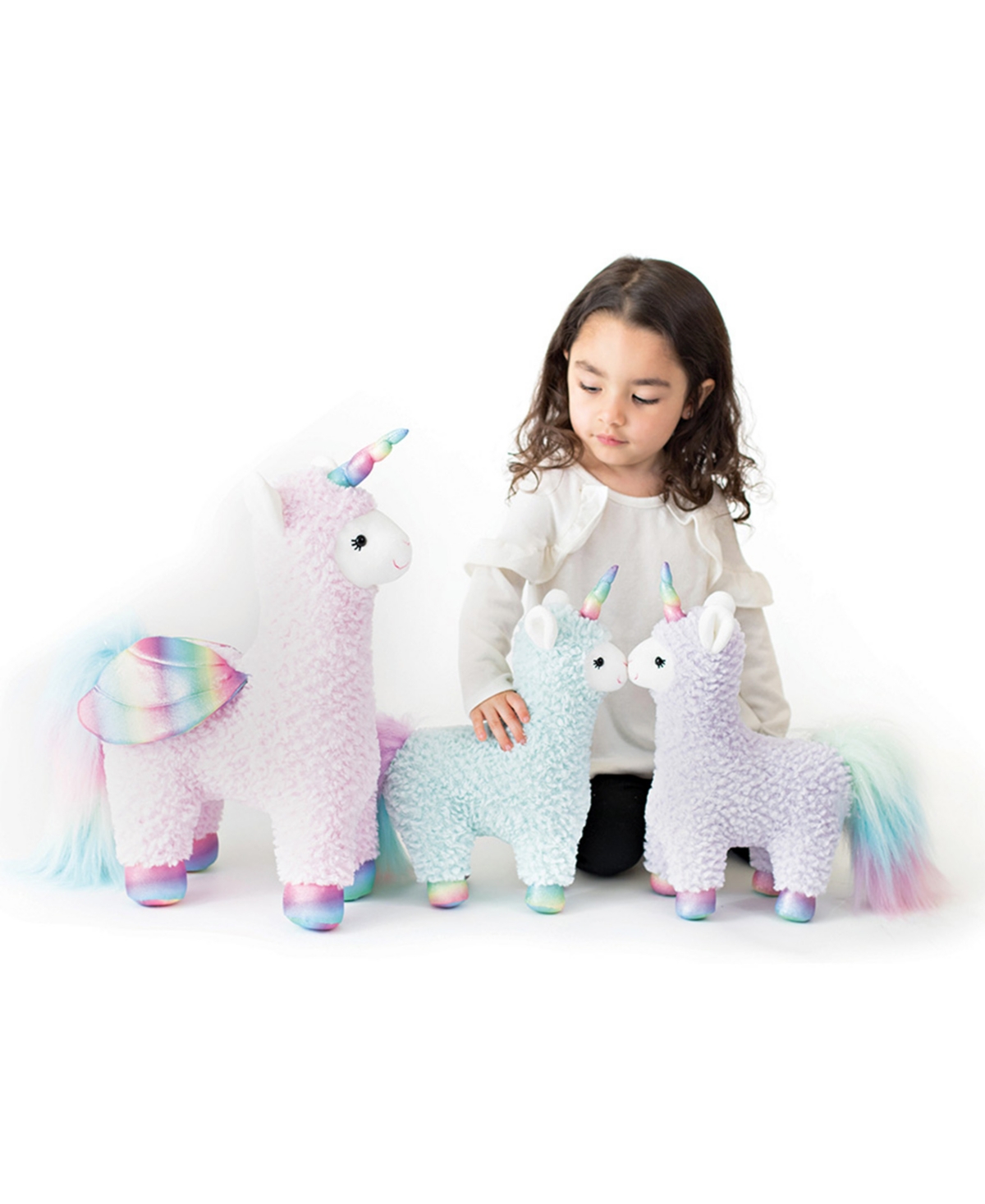 Shop Gund Cotton Candy Llamacorn Plush Toy, Unicorn Stuffed Animal, 11" In Multi-color