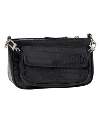 A Little Crazy Croc-effect Faux Leather Crossbody Bag