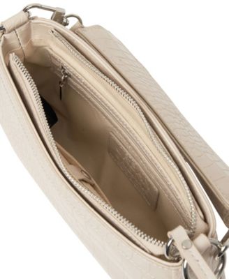 A Little Crazy Croc-effect Faux Leather Crossbody Bag