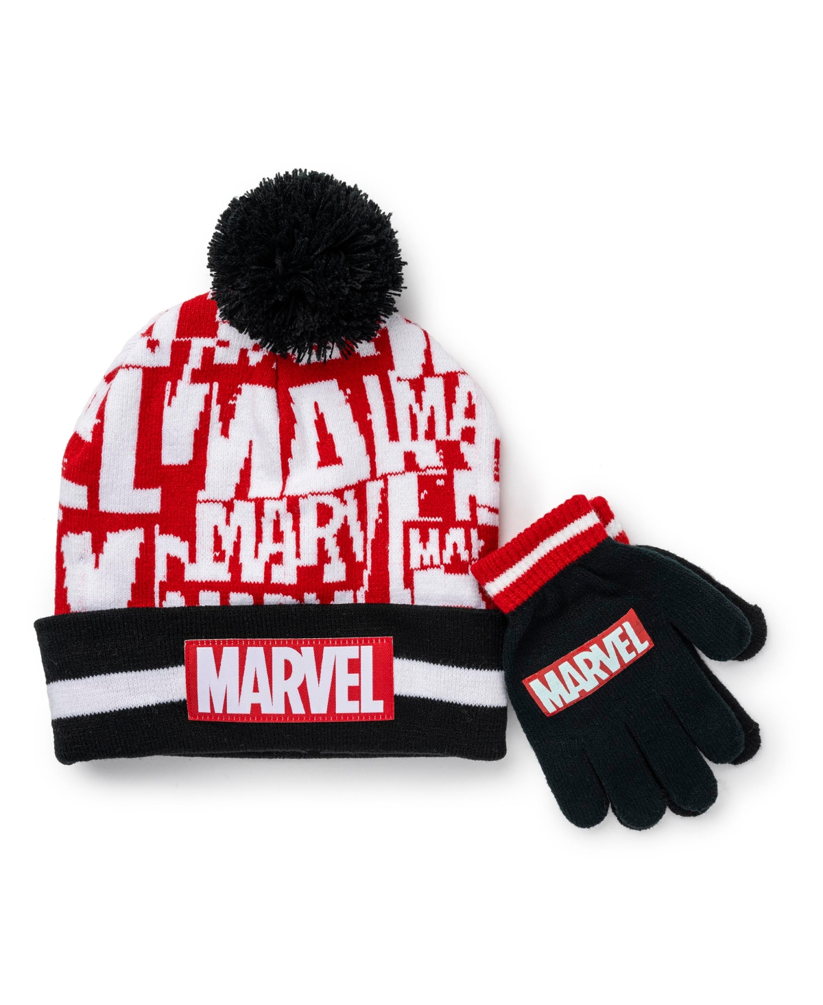 Berkshire Marvel Big Boys Hat And Glove Set, 2 Piece In Red