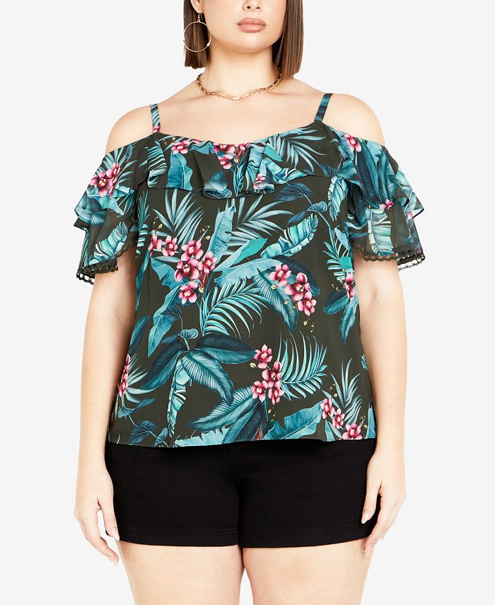 Trendy Plus Size Phoebe Print Top