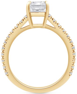 Badgley Mischka Certified Lab-Grown Diamond Radiant-Cut Engagement Ring (2-1/2 ct. t.w.) in 14k Gold