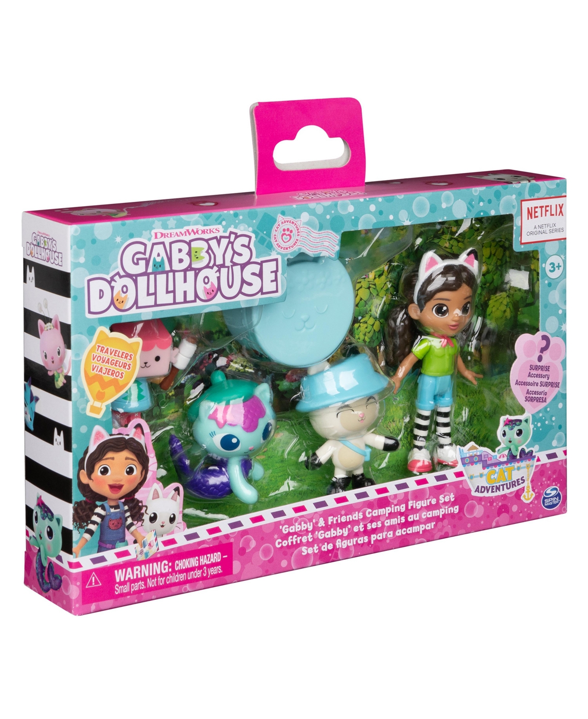 Shop Gabby's Dollhouse Dreamworks, Campfire Gift Pack With Gabby Girl, Pandy Paws, Baby Box Mercat Toy Figures In Multi-color