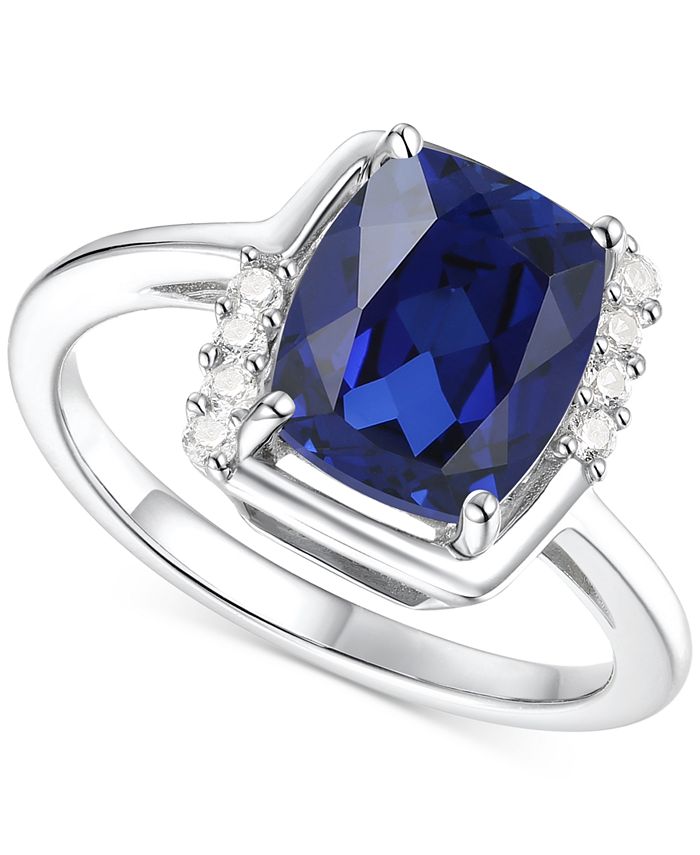 Macy's blue sapphire ring best sale