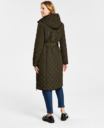 Lauren Ralph Lauren Women's Hooded Quilted Coat, Created by Macy's - Macy's