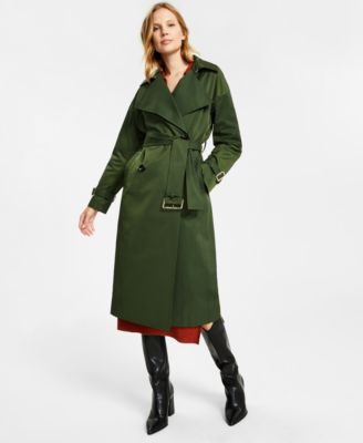 Michael kors green trench coat best sale