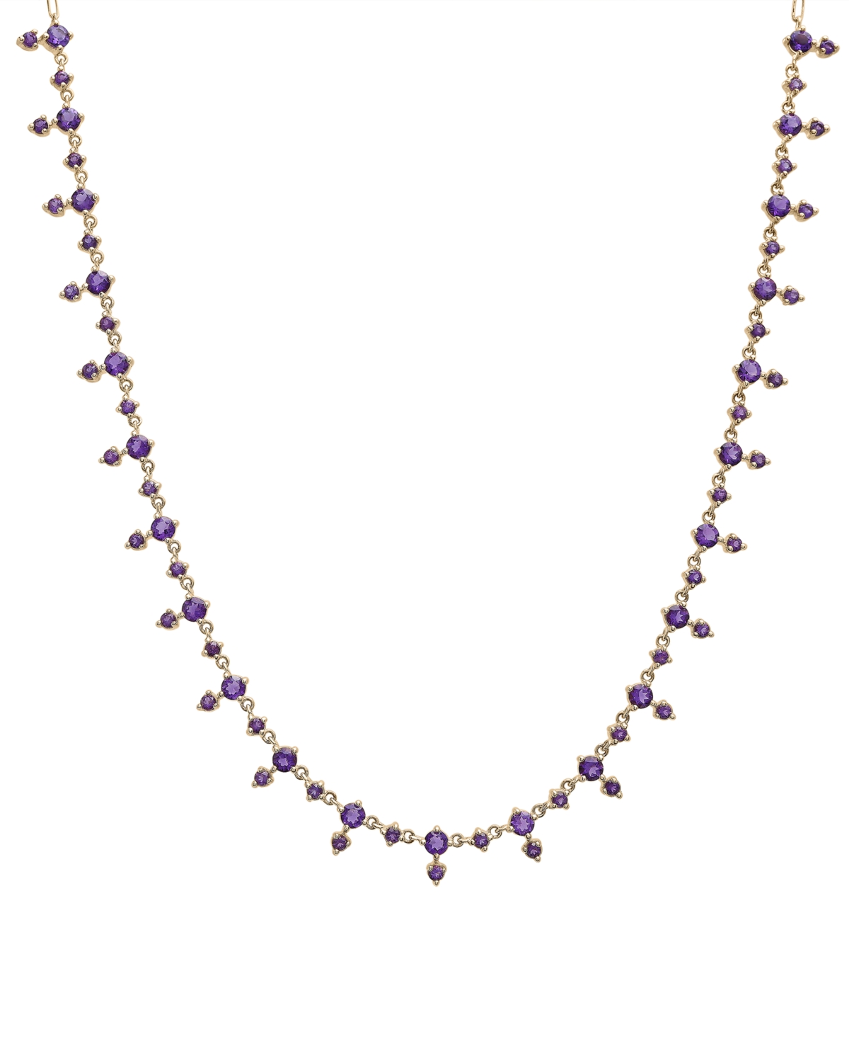 Macy's Amethyst 17" Collar Necklace (4-1/2 Ct. Tw.) In 14k Gold