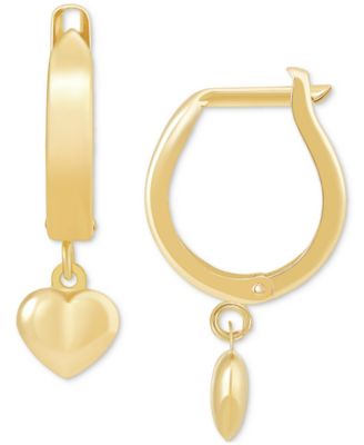 10k gold store huggie earrings