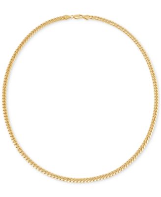 Cuban Link 22" Chain Necklace in 18k Gold-Plated Sterling Silver