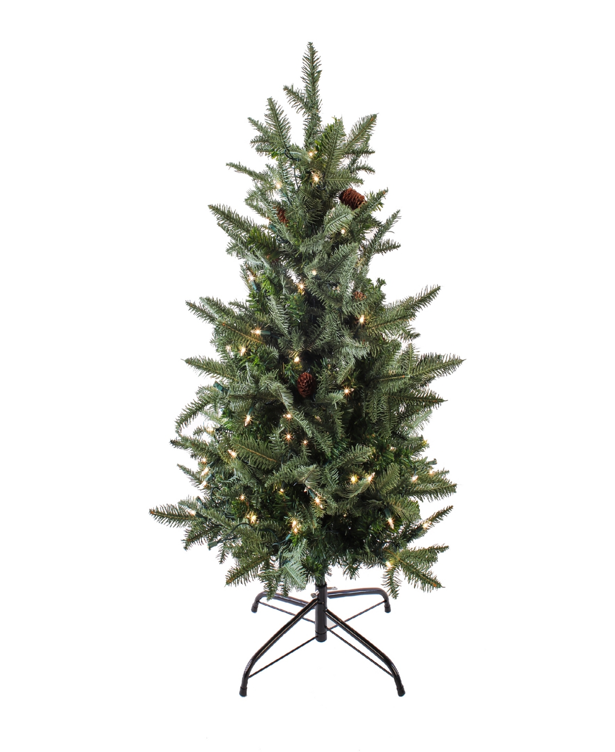 National Tree Company 3' Evergreen Pathway Tree With Clear Lights In Green