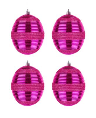 First Traditions 4 Piece Shatterproof Swirling Ornaments