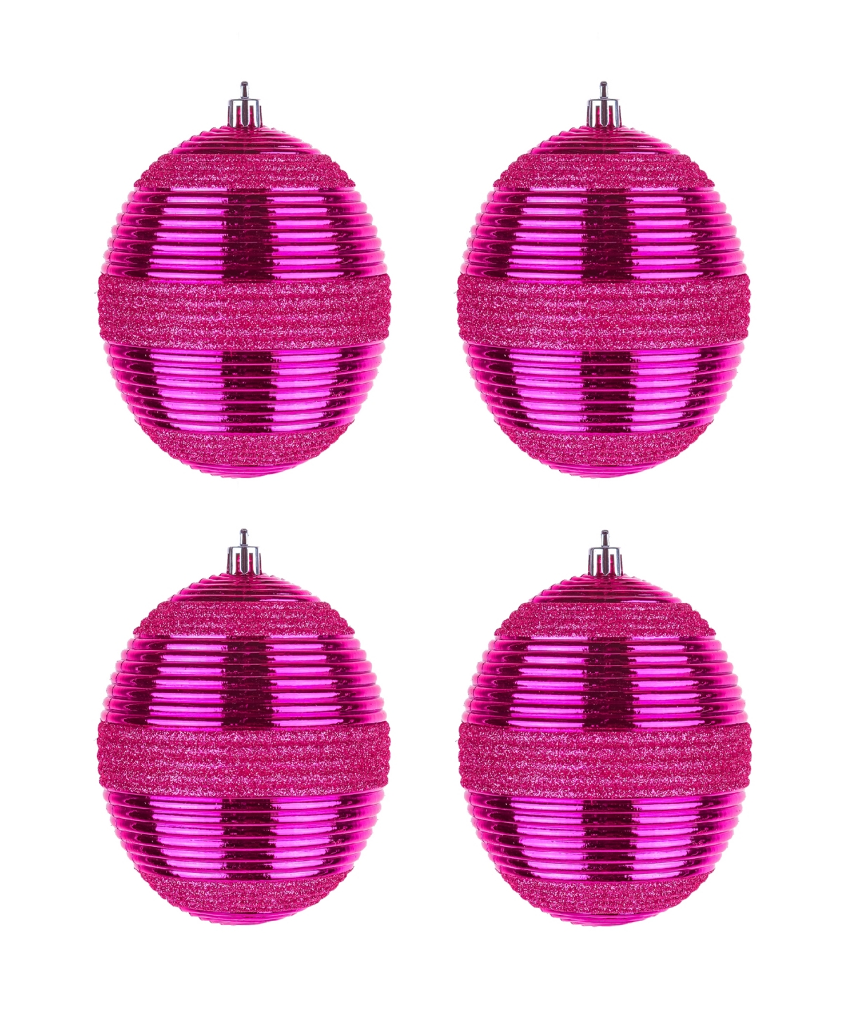 Shop National Tree Company First Traditions 4 Piece Shatterproof Swirling Ornaments In Pink