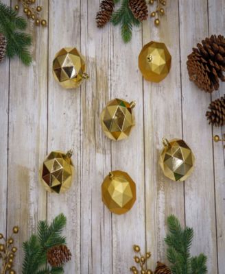National Tree Company First Traditions 6-Piece Shatterproof Geometric Ornaments