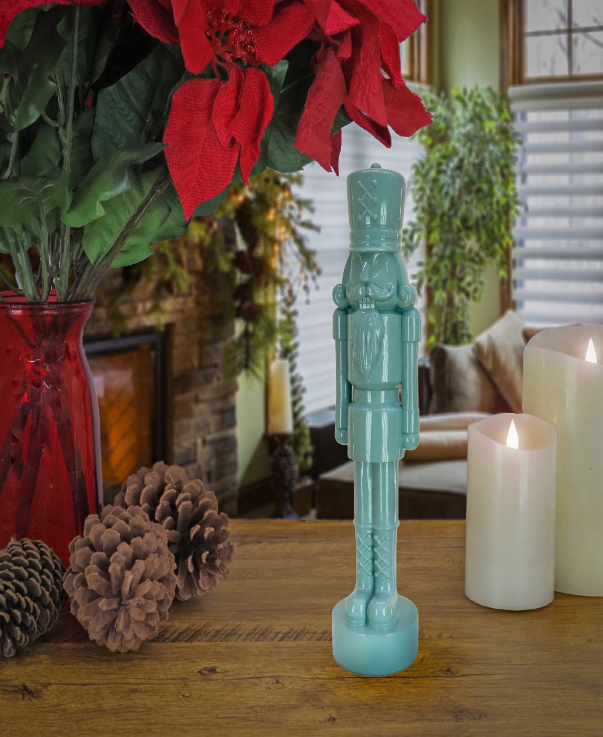 National Tree Company 12" Hgtv Home Collection Nutcracker Christmas Decor In Light Blue