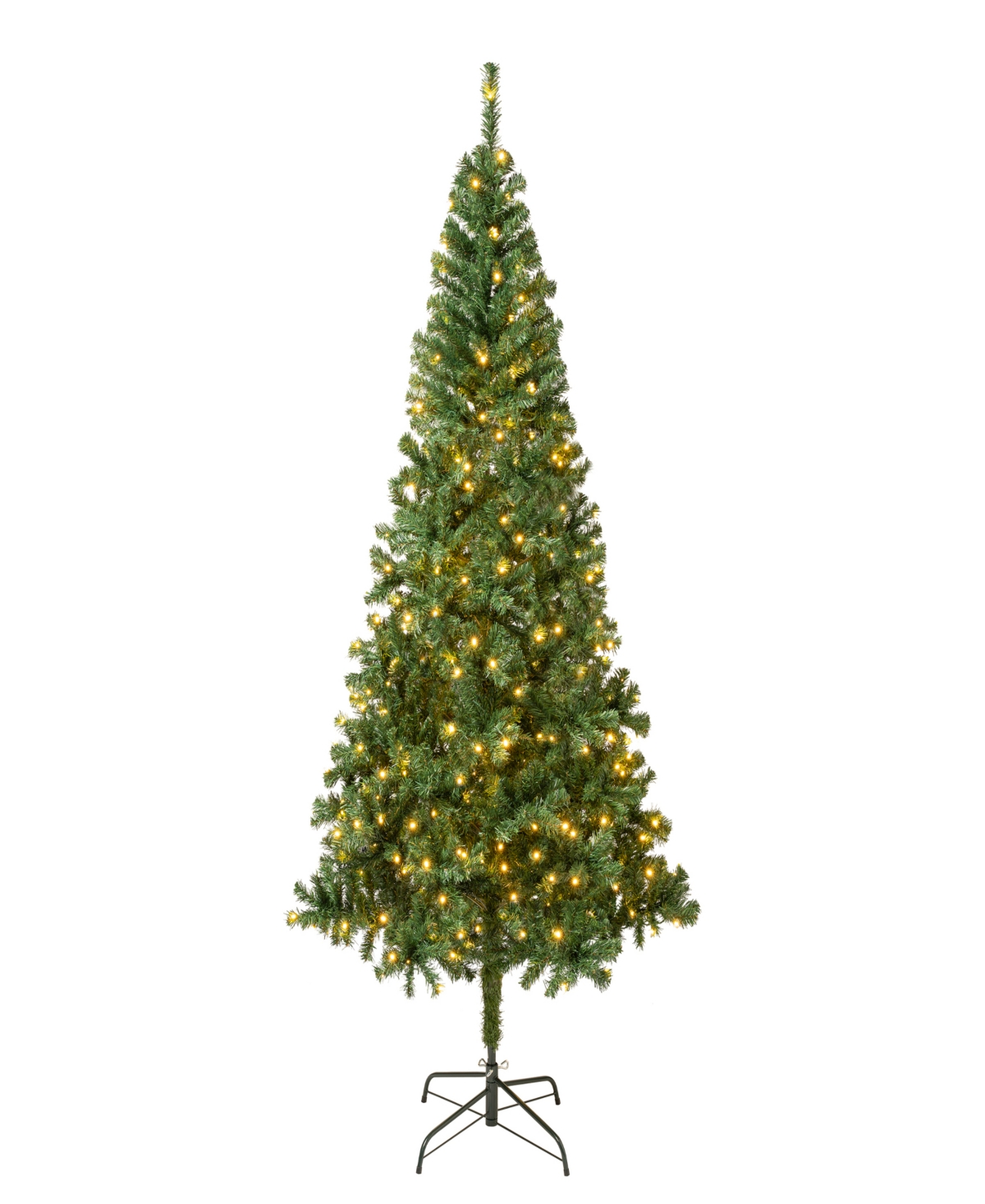 National Tree Company 4.5 Ft. Linden Spruce Wrapped Tree With 150 Warm White Led Lights In Green