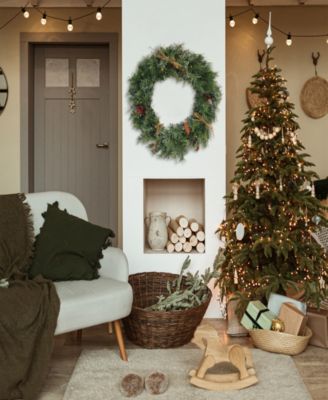 National Tree Company 24" Glistening Pine Wreath with LED Lights