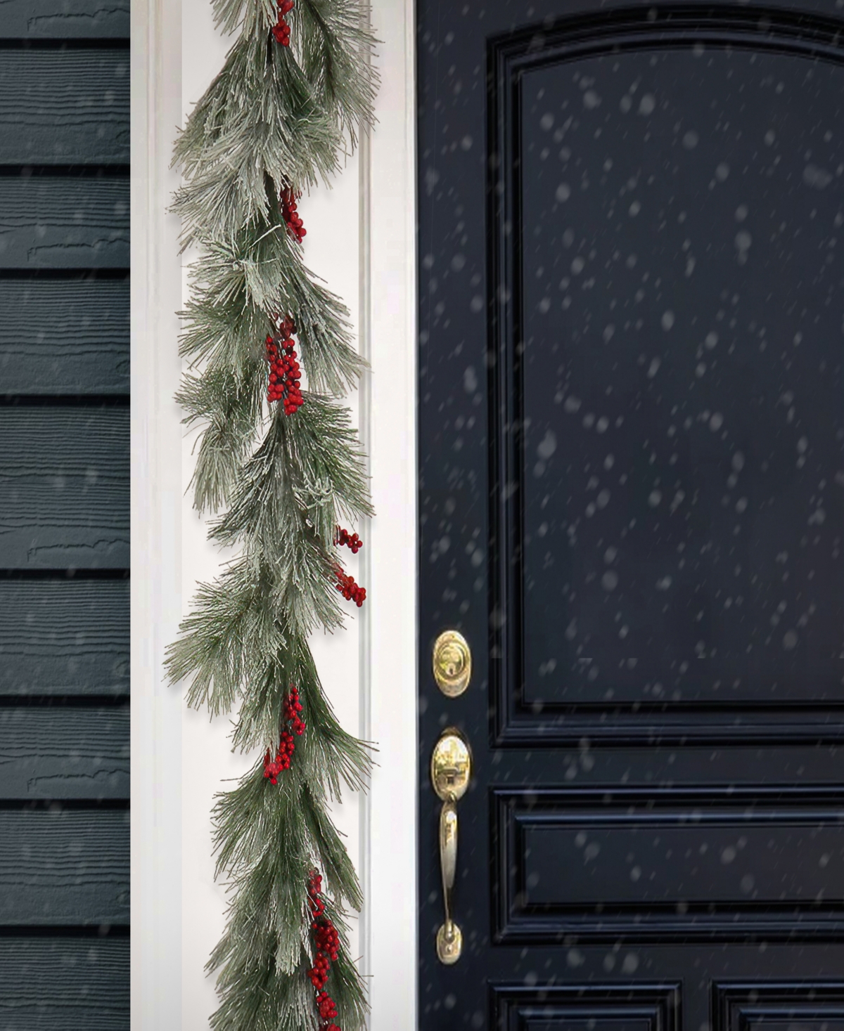 National Tree Company Snowy Pine Berry Plastic Garland