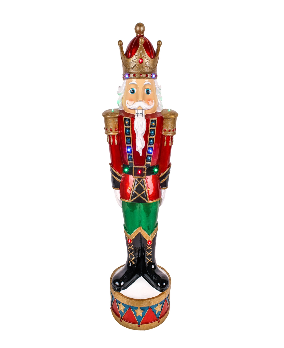 National Tree Company 36" Nutcracker Decoration With Multicolor Lights In Red